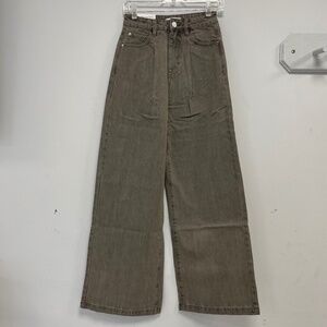 WeWoreWhat Pleated High Rise Stone Wash Denim Pant, Size 24 - NWT